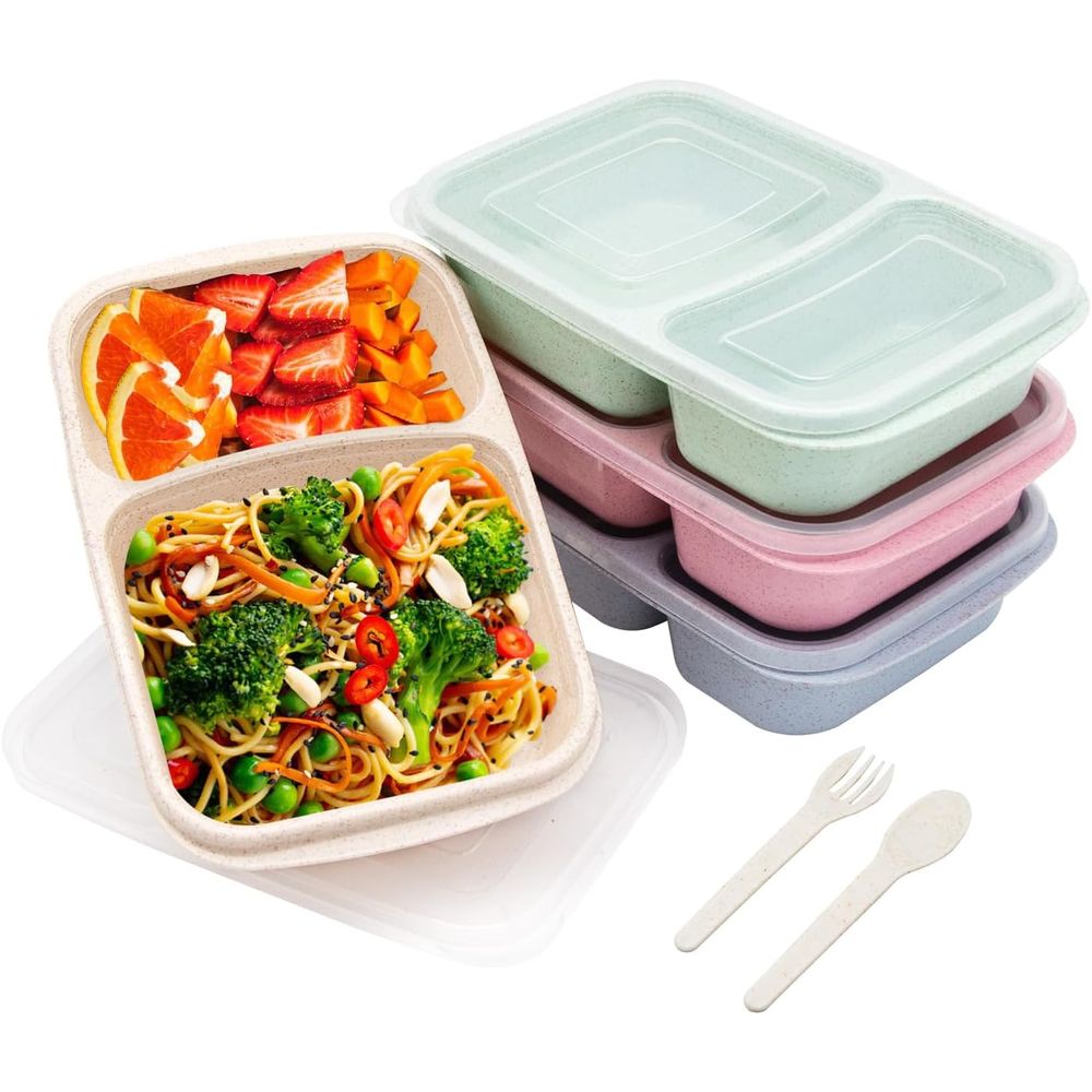 Meal Prep Microwave - Set di 4 Contenitori Bento, 2