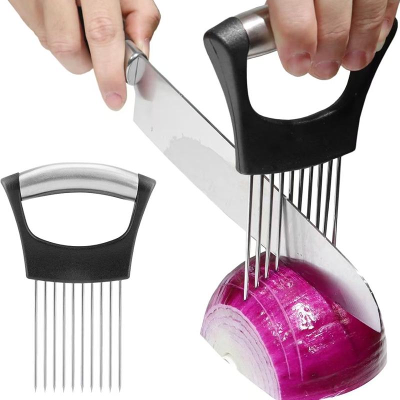 Onion Holder Slicer - Supporto per Tagliare Cipolle in Acciaio