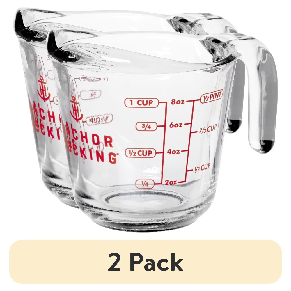 Meal Prep Microwave - Set di 2 misurini in vetro
