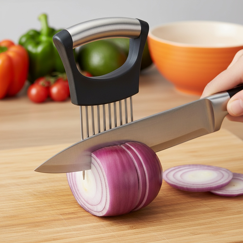 Onion Holder Slicer - 1 pz Affettatrice per Cipolle in