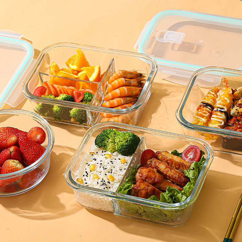 Meal Prep Microwave - Contenitore in vetro borosilicato resistente al