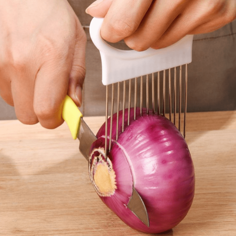 Onion Holder Slicer - 1/4PC Acciaio inossidabile Ago cipolla Forchetta