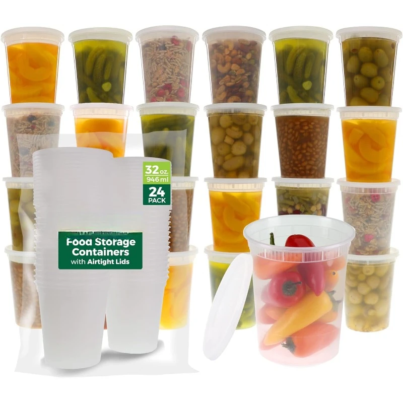 Meal Prep Microwave - [24 Set] contenitori per gastronomia in