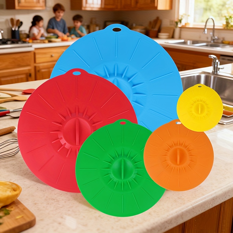 Meal Prep Microwave - Coperchi in silicone da 5 pezzi,