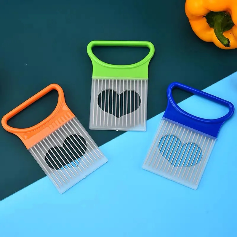 Onion Holder Slicer - 1-3 Pezzi Affettatrice per Cipolle Colorata