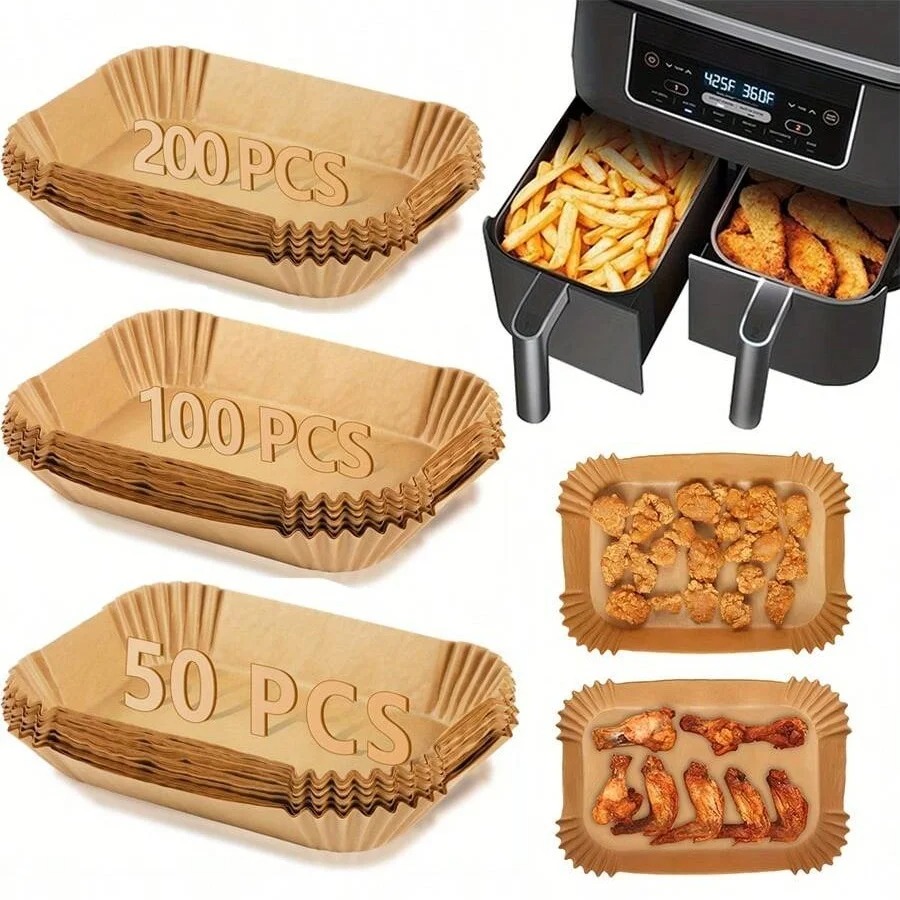 Meal Prep Microwave - Cartine per Friggitrice ad Aria Monouso,