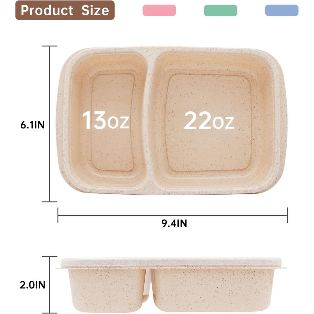 Set di 4 Contenitori Bento, 2  - Meal Prep Microwave recensione e prezzo