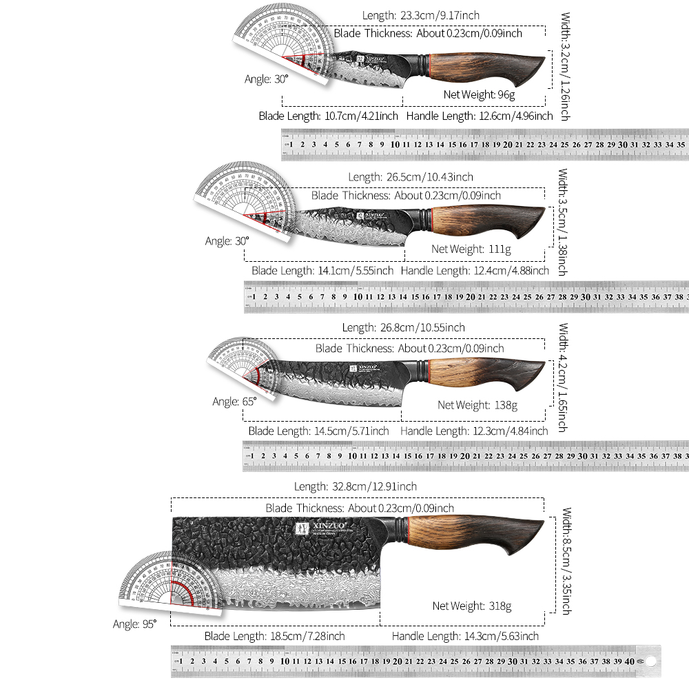 XINZUO Set di coltelli da cuci - Meal Prep Chef recensione e prezzo